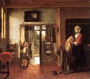 HOOCH, Pieter de The Bedroom sg oil painting reproduction